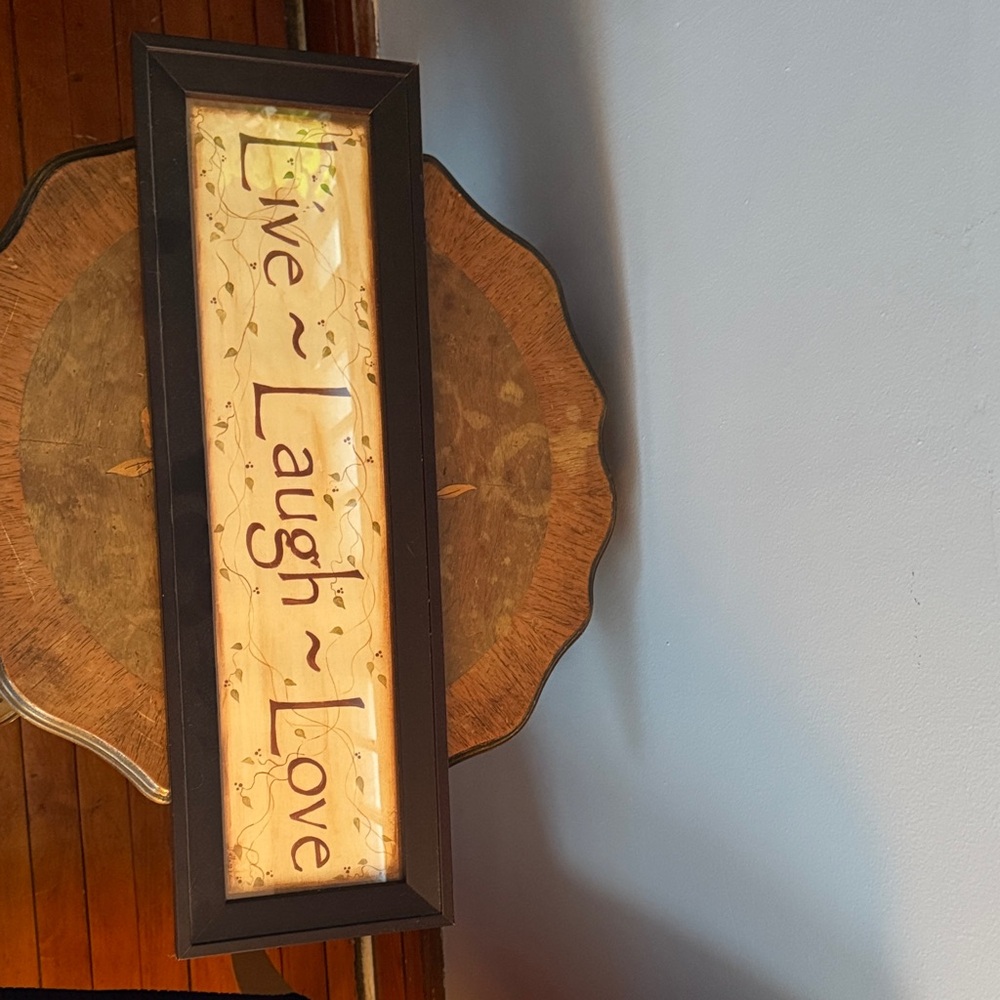 Live Laugh Love Wall Decor with Black Frame by Kim Klassen